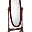 Miroir sur pied 59,25 "de haut avec finition cerisier, forme ovale-709907619