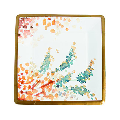 Areina Disposable Paper Thanksgiving Dinner Plate
