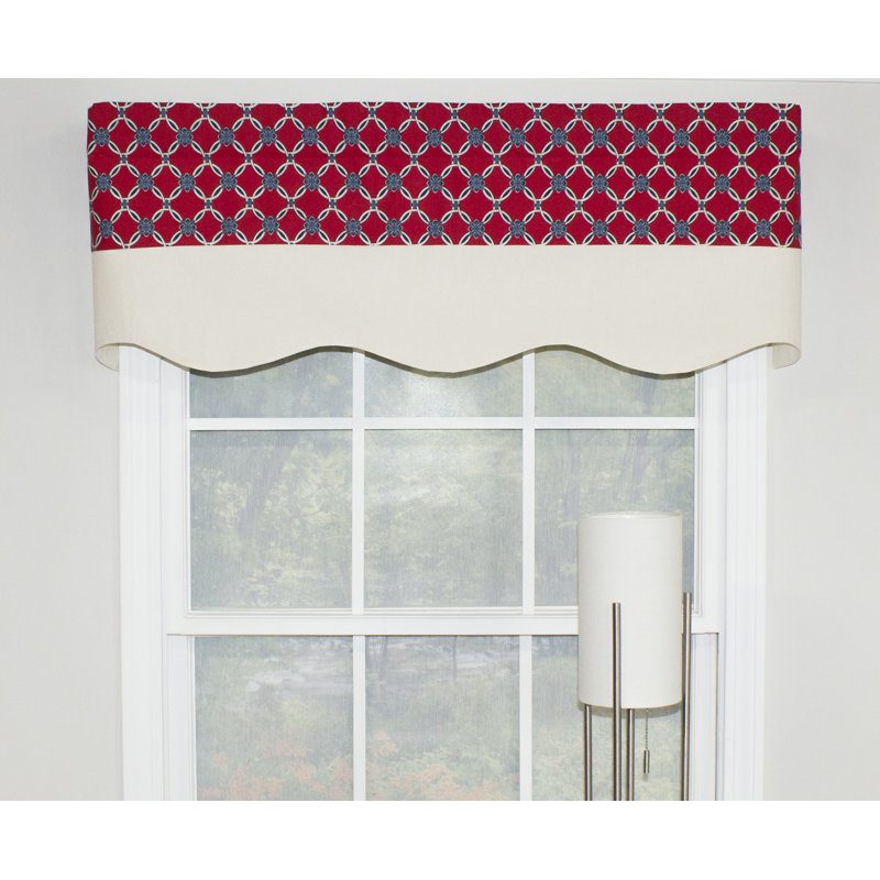 Allegro Cotton Blend Geometric Scalloped Window Valance