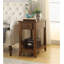 Table de bout, table d'appoint avec tiroir de rangement et tablette ouverte
