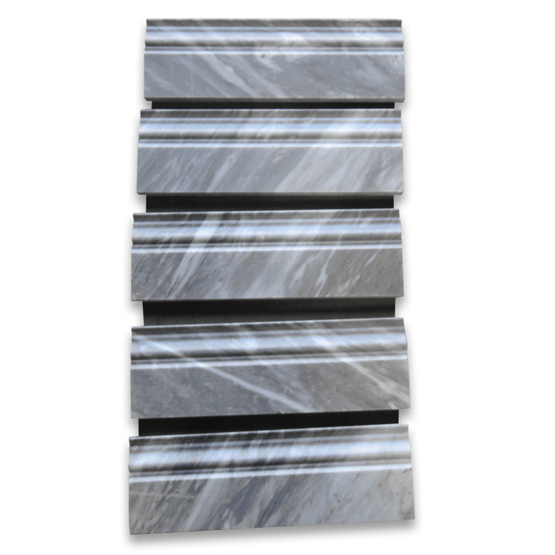 Bardiglio 4" x 12" Marble Grid Mosaic Wall & Floor Tile, Light Gray