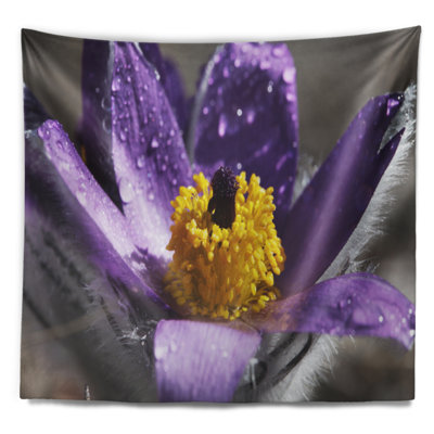 Tapisserie floral mauve en fleur
