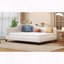 Lit de jour en L pleine grandeur en lin-129501895-129503227