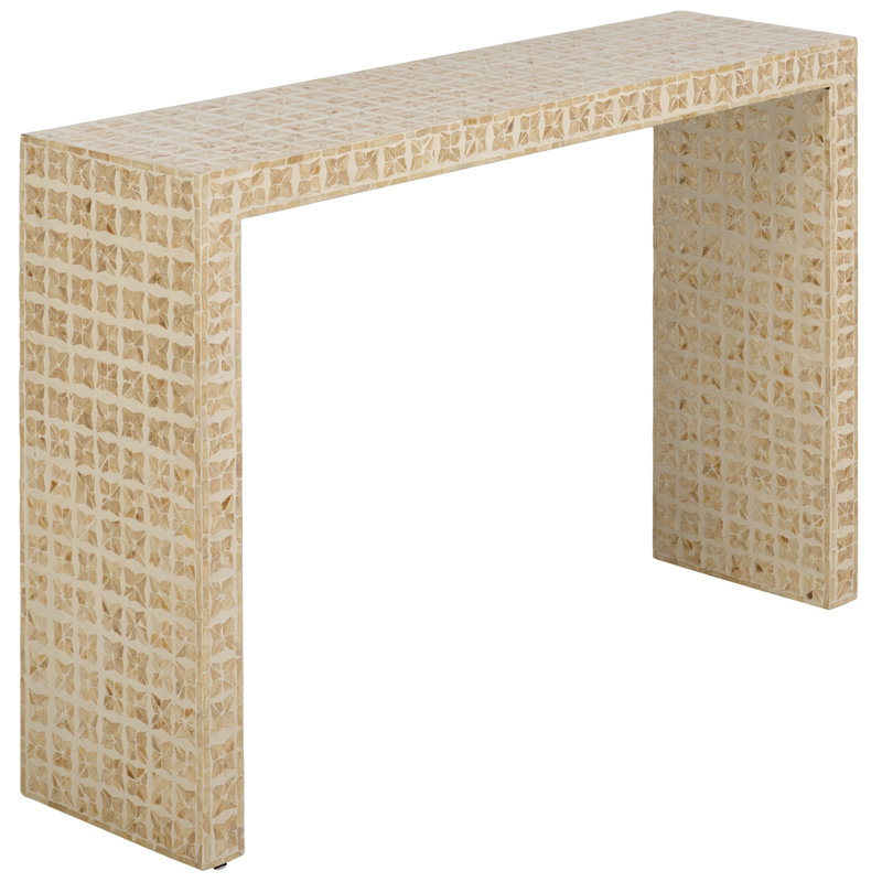 Vanina Console Table, White / Beige