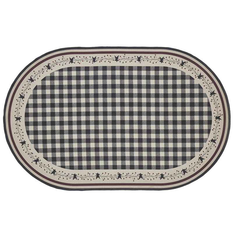 Pip Vinestar Flatweave Washable Indoor / Outdoor Rug, Oval 5" x 8'