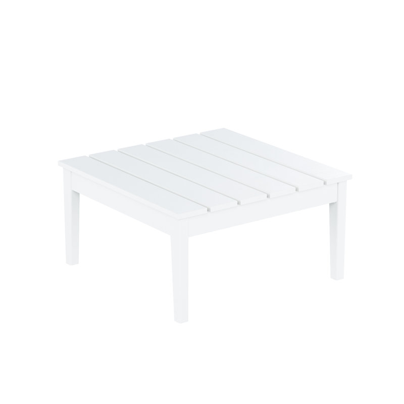 Joubert Outdoor Square HDPE Coffee Table, White