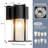 Outdoor Wall Light,10.9'' Crackle Glass Matte Black Exterior Light for House, Garage,Porch.-1840402165