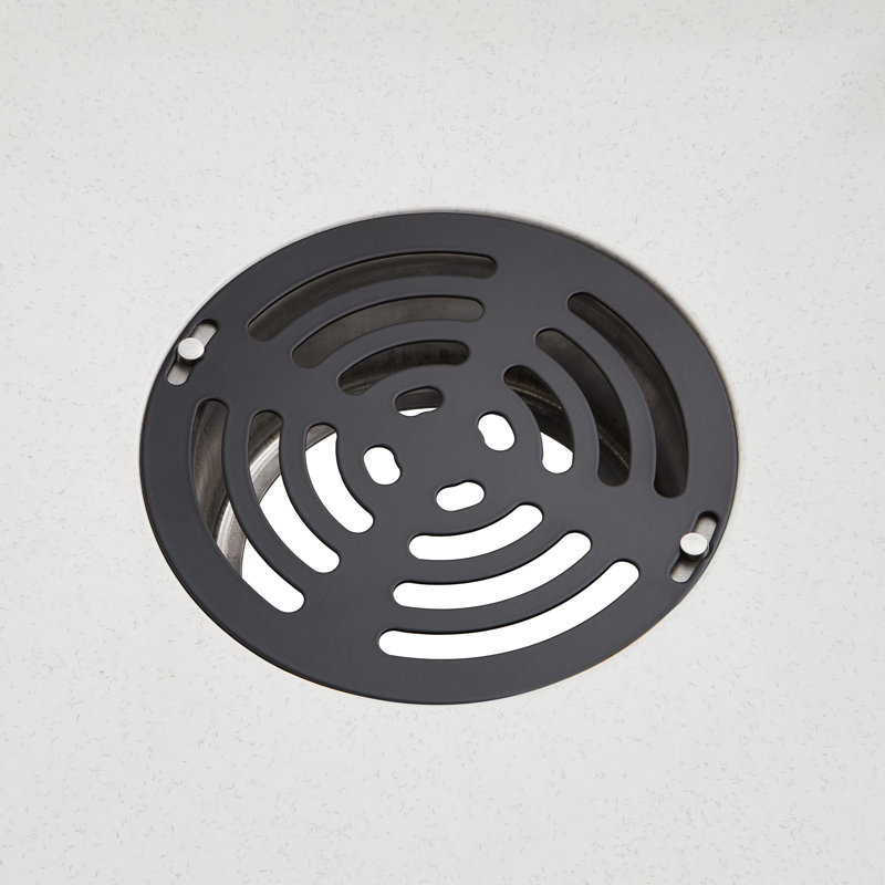 Linwald 24-1/8" Free Standing Single Basin Stone Composite Utility Sink, Black