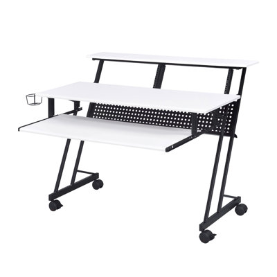 Music Recording Studio Desk With Keyboard Tray