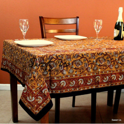 Rectangle Floral Cotton Tablecloth
