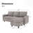 Campbelltown Upholstered L-Shaped Sectional with Ottoman Reversible-915800095
