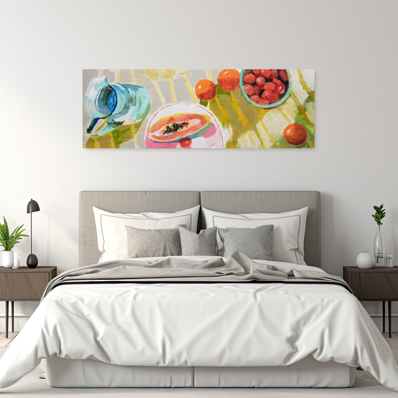 Art mural papaye, H 60 po x l 20 po