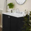 Meuble-lavabo de salle de bain avec lavabo encastré, armoire et tiroir-914267712-914267713