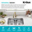 Évier de cuisine en acier inoxydable 60/40 KRAUS-115303334-115303335