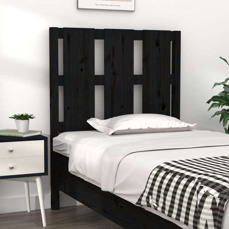 Bruges Solid Wood Headboard, Single (3'), Black
