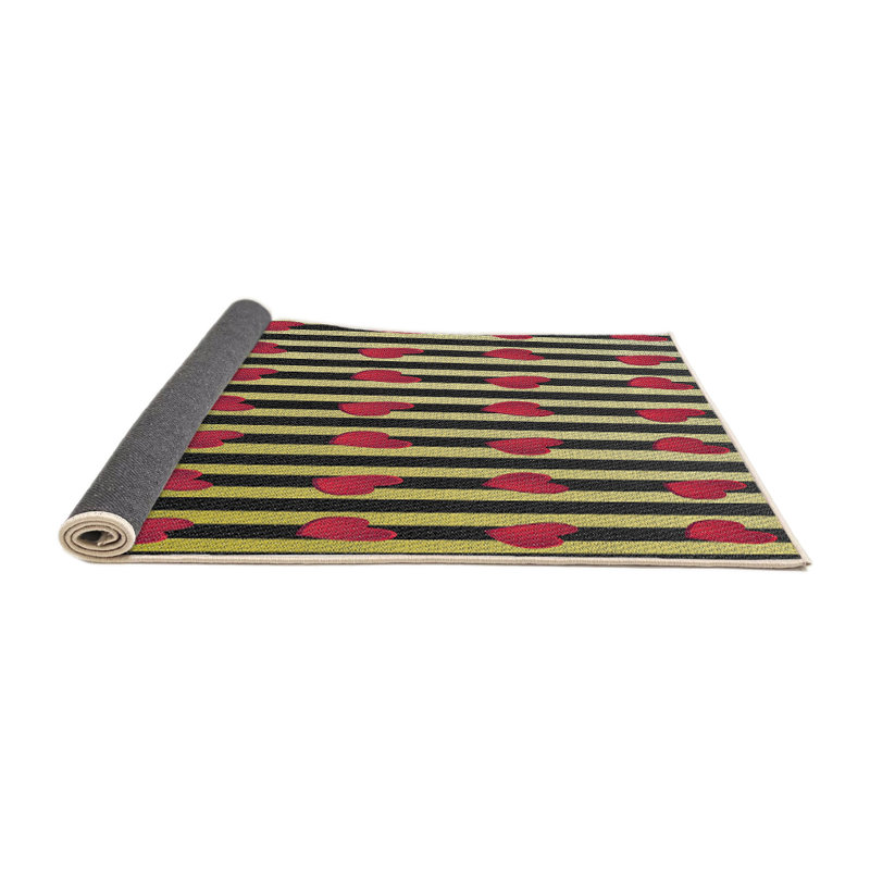 Tapis rouge / vert Power Loom, Carré 8 pi