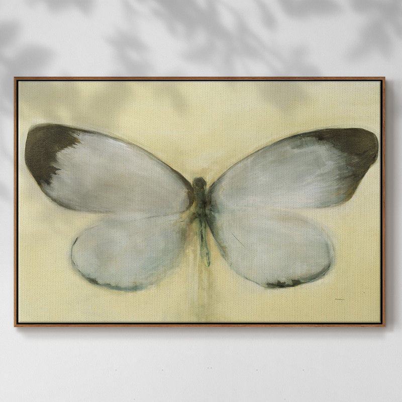 Chrysalide, reproduction sur toile encadrée, H 25 po x l 37 po x P 2 po, Noyer