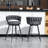 24" Counter Height Bar Stools Set of 6 - 360° Swivel with Suede Fabric & Modern Woven Design, Backrest & Footrest for Kitchen Cafe Pub-1041474361