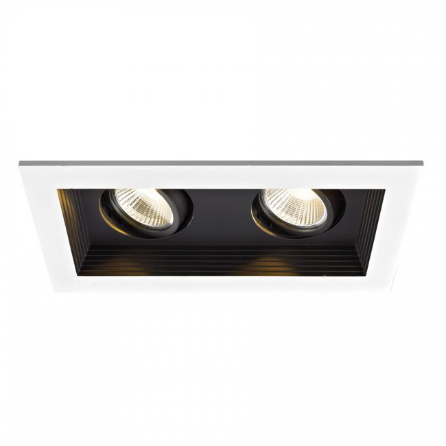 Mini ensemble d'éclairage DEL encastré 3,5 po, 25 °, 4 000 K, Noir