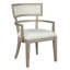 Chaise avec accoudoirs en lin Emilliana