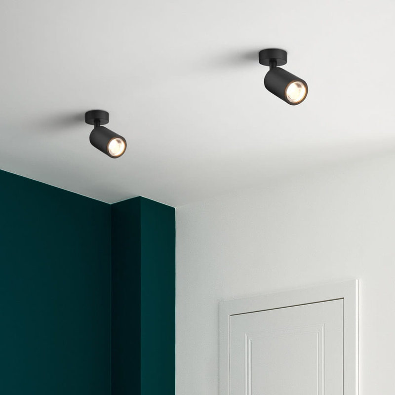 Daviti Semi Flush Mount, Black