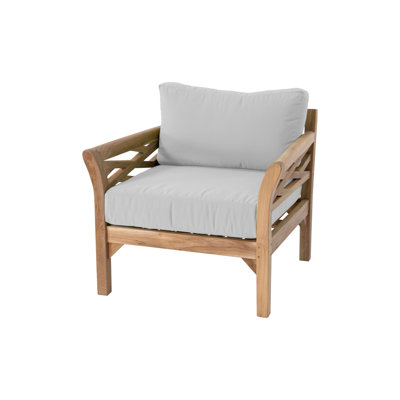 Monterey Teak Outdoor Club Chair with Sunbrella Cushions