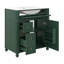 Meuble-lavabo de 30 po avec lavabo en céramique, armoire de rangement de salle de bain avec 3 tiroirs et 1 porte à fermeture douce, structure en bois massif-60015824