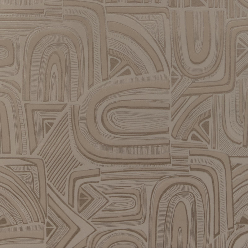 Celeste Timbre Geometric Wood Pulp Blend Pretrimmed Roll, Beige