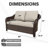 2-Person Polyethylene Wicker Outdoor Loveseat Sofa with Beige Cushions-528072495