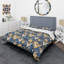 Cubes dorés et bleus - ensemble de housse de couette abstrait Glam - microfibre de polyester-40702623