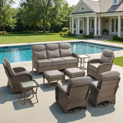 Canapé modulaire d'extérieur 9 pièces 9 pièces