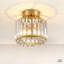 Lustre semi-encastré 1 lumière 10 pouces avec abat-jour en cristal