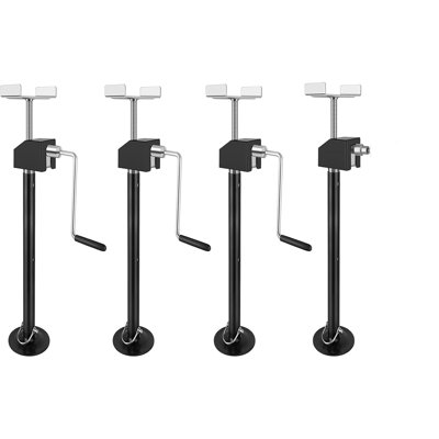 Cages de soutien coulissantes robustes en acier pour véhicule récréatif, paquet de 4 - Hauteur réglable de 21 à 49 po - Stabilisateur pour camping-car, caravanes et véhicules récréatifs - Soulevez rapidement, supporte jusqu'à 20 000 lb - Capacité de charge de 5 000 lb