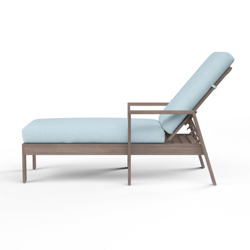 Laguna Outdoor Chaise Lounge, Canvas Skyline Sunbrella®