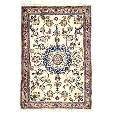 Ignram One-of-a-Kind 5' X 3' Small Rectangle Wool & Silk Area Rug Ivory