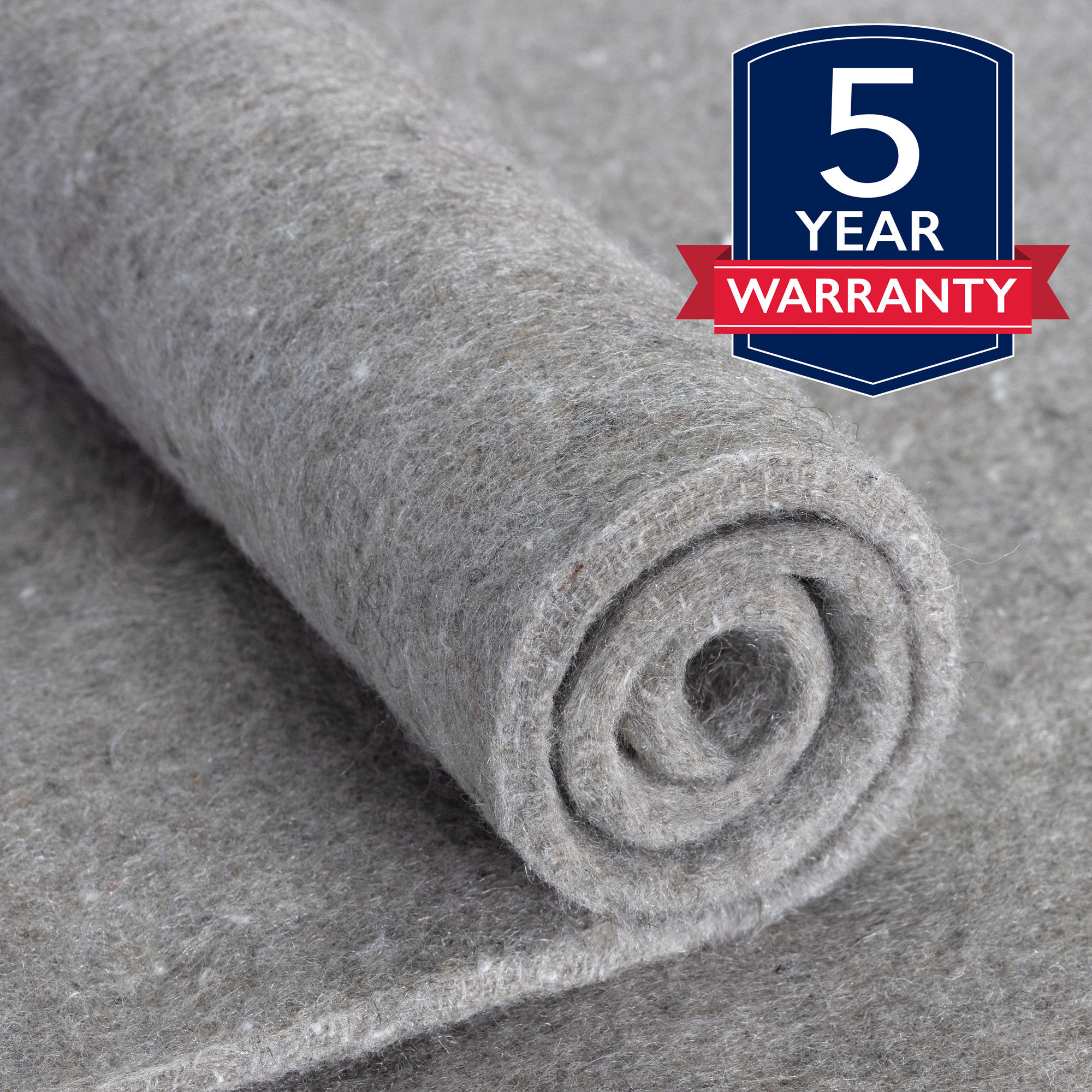 Eco-Plush 100% Felt Premium Cushioned Rug Pad (3/8"), Rectangle 12' x 18'