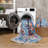 GLN Traditional Collection - Machine Washable Area Rug, Non Slip, Low Pile Chenille Living Room, Bedroom, Kitchen Rug (Blue)-71053306