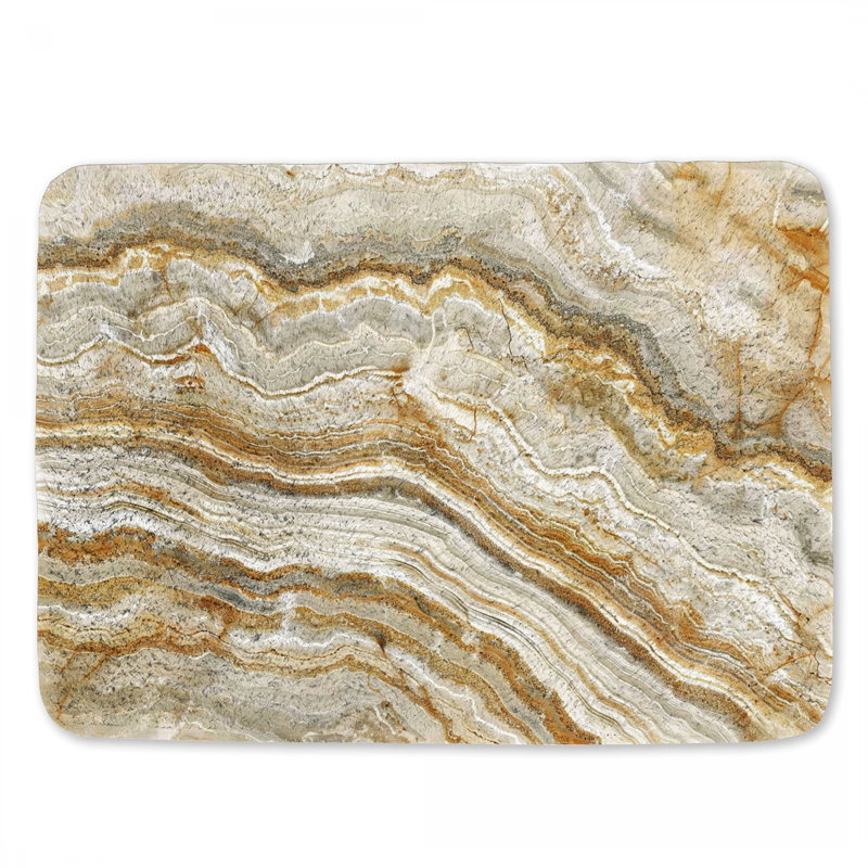 Masiah Microfiber / Microsuede Non-Slip Bath Mat, 17" W x 24" L