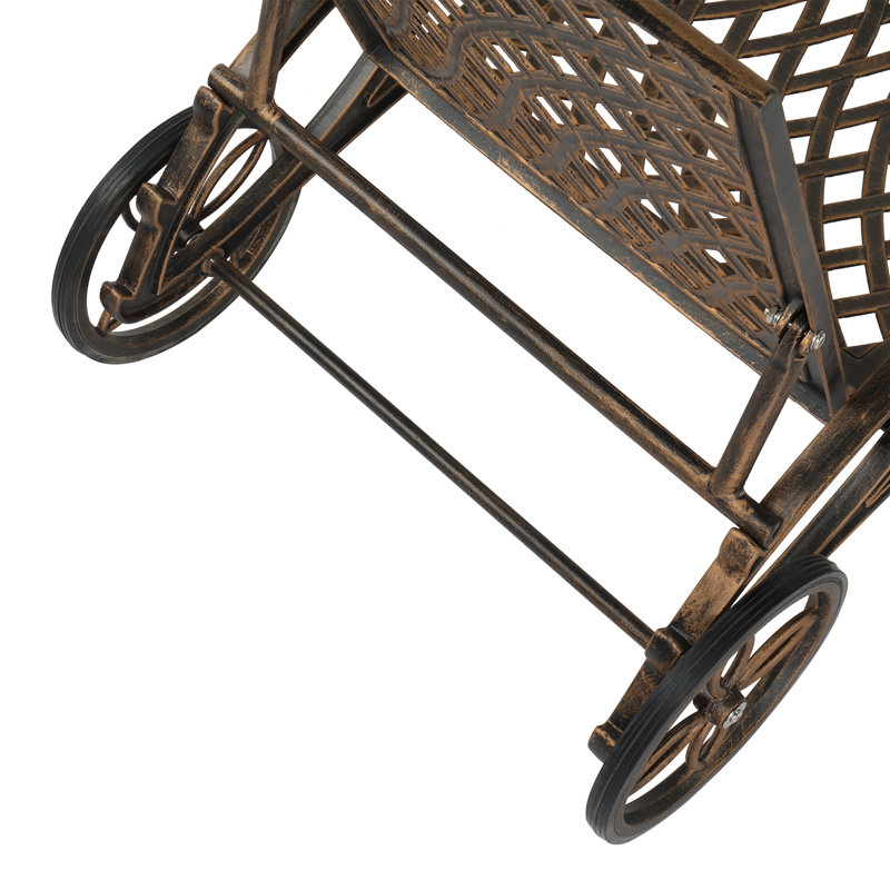 Dashani Outdoor Metal Chaise Lounge, Bronze