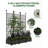 Large Raised Garden Planter with Trellis, Freestanding Vertical Growing Frame for Climbing Plants, Elevated Bed with Drainage for Patio, Balcony, Flowers, Vines-1643675709-1643675711