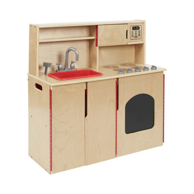 ECR4Kids 4-in-1 Kitchen, Sink, Stove, Oven, Microwave and Storage, Play Kitchen -  ELR-3048