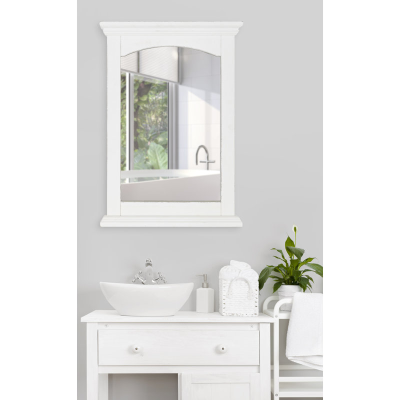 Meriline Flat Mirror, White
