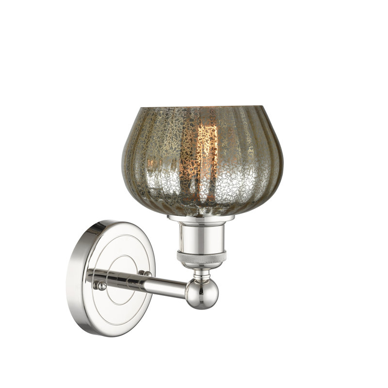 Canute Armed Sconce, Mercury, Polished Nickel
