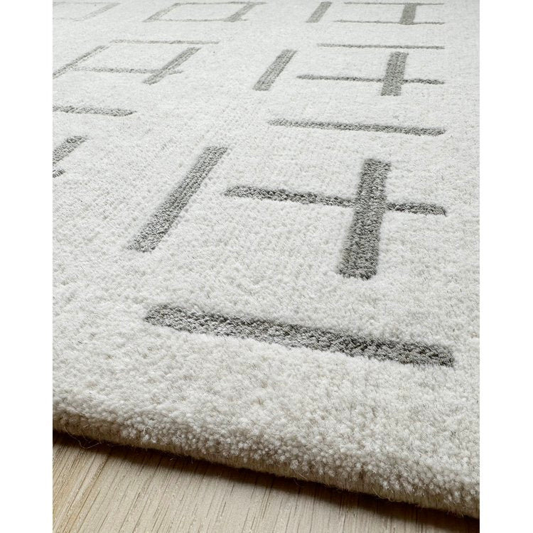 Tapis de couloir unique 2 pi 6 po x 12 pi Trevor Fulmer Foundation Ivory