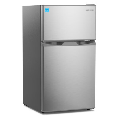 Mini réfrigérateur 3,1 pi³ à double porte avec congélateur pour chambre à coucher, dortoir, appartement