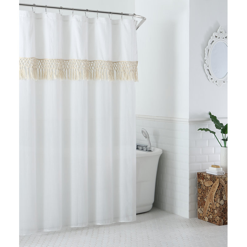 Vince Shower Curtain, White