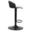 Tabouret réglable contemporain en métal et en tissu, ensemble de 2-240726314