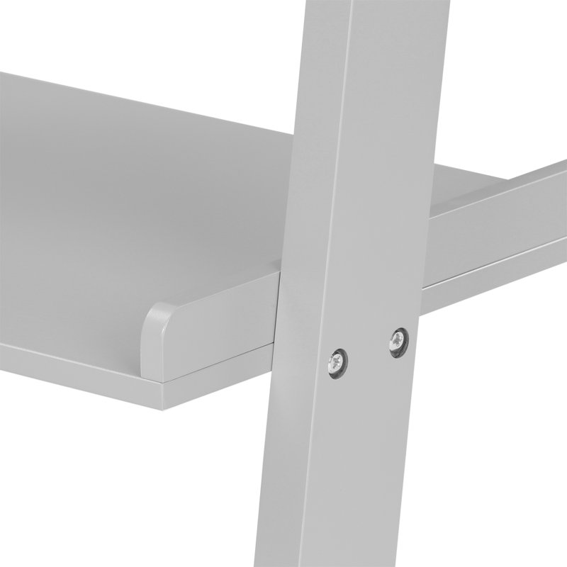 Ira 5-Tier Ladder Shelf Bookcase Unit, Grey