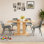 Ensemble table et chaises de cuisine rectangulaires Mekeshia, table de cuisine moderne de 117 cm (46 po) avec 4 chaises