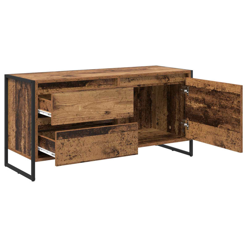 Unfinished TV Stand for TVs up to 43", Old Wood